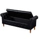 preview thumbnail 32 of 65, Armed Ottoman Bench PU Leather Bench Button Tufted Sofa Stool Bench Footrest Stoolfor Entryway, Living Room and Window
