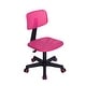 preview thumbnail 4 of 30, HomyLin Plastic Adjustable Rolling Kids Study Desk Chair Armless Pink