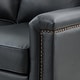 preview thumbnail 8 of 44, Rita Living Room 3-Seat Genuine Leather Sofa with Solid Wood Legs and Nailhead