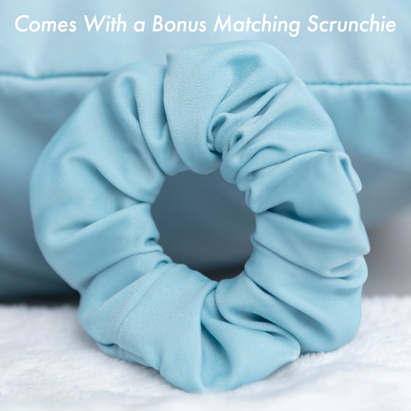 Beauty Pillow Cover Keeps Hair Tangle Free and Bonus Matched Scrunchie