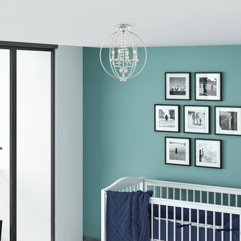 Livex Lighting 4-light Chandelier, 40914-05 - 15" DIA 17" H