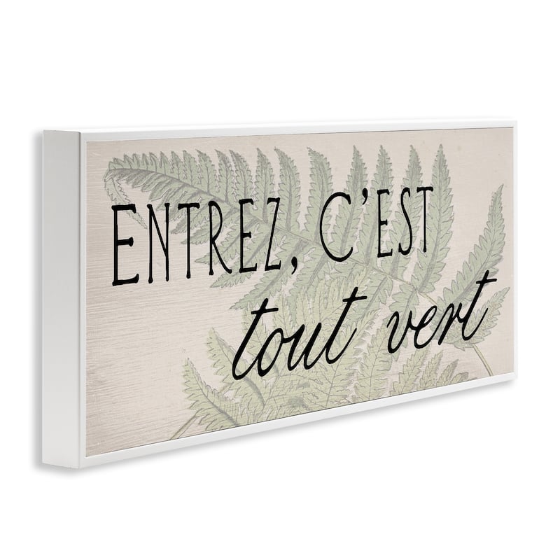 Stupell French It's All Green Framed Giclee Art Design By Lil' Rue