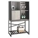 preview thumbnail 10 of 10, Buffet Sideboard Wine Cabinet with Sliding Door