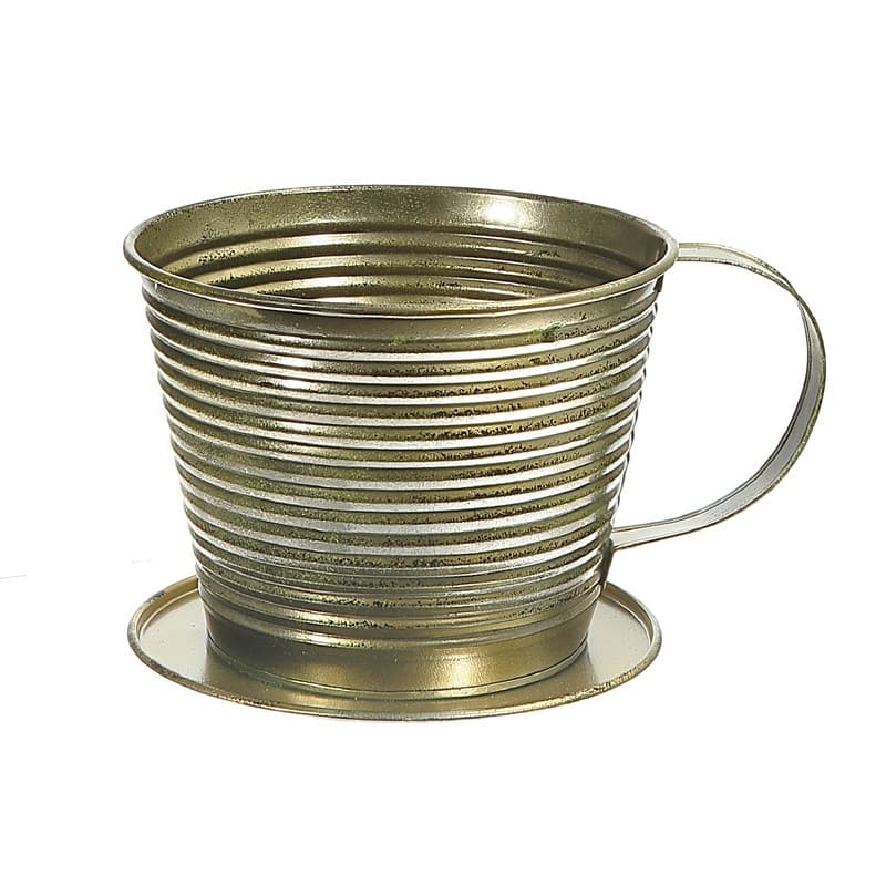 Metal Teacup Planter (Antique Finish)