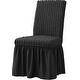 preview thumbnail 35 of 39, Subrtex Set-of-4 Stretch Dining Chair Cover Ruffle Skirt Slipcovers