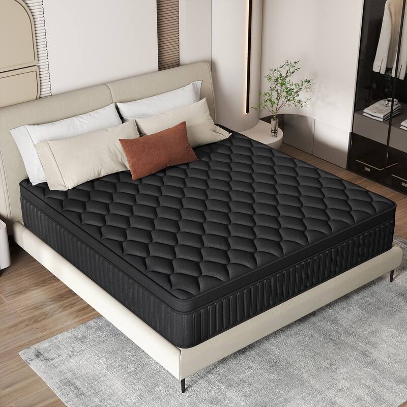 14" Medium Pocket Spring Hybrid Mattress in a Box