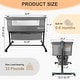 preview thumbnail 3 of 7, Grey 4 in 1 Baby Basinet, Bedside Bassinet for Baby, Height Adjustable Bassinet Bedside Sleeper with Lockable Wheels