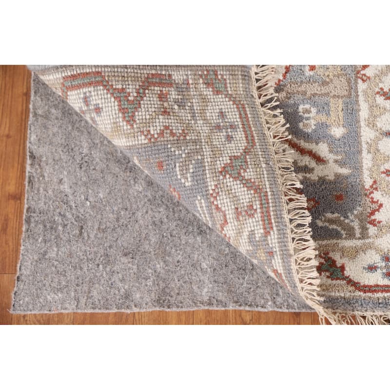 Transitional Oushak Style Area Rug Handmade Wool Carpet - 2'0"x 3'0"