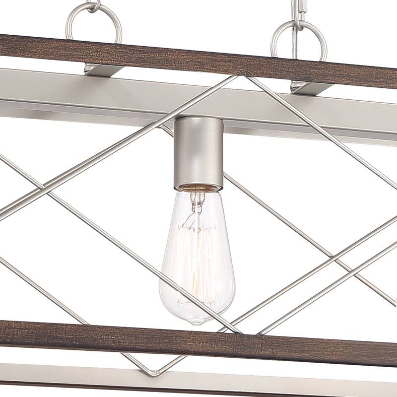 Acroma 3-light Rectangle Island Chandelier for Dining Room - 25 inches