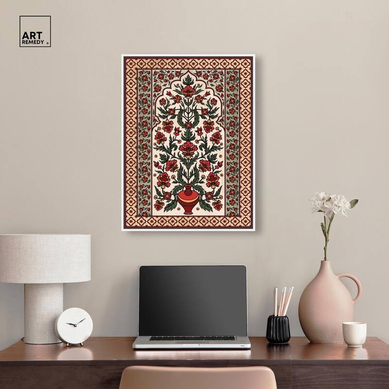 Royal Floral Mat Canvas by Art Remedy
