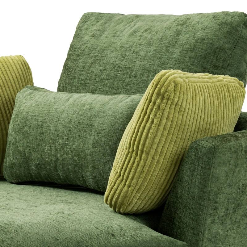 Modern Swivel Chair with Pillows for living room