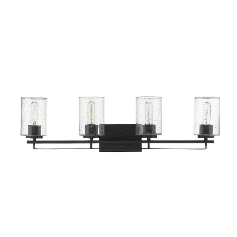 Modern Flush Mount Wall Light Fixture with Clear Bubble Glass Shade and LED Compatible for Bedroom