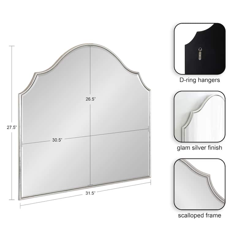 Kate and Laurel Leanna Framed Arch Wall Mirror