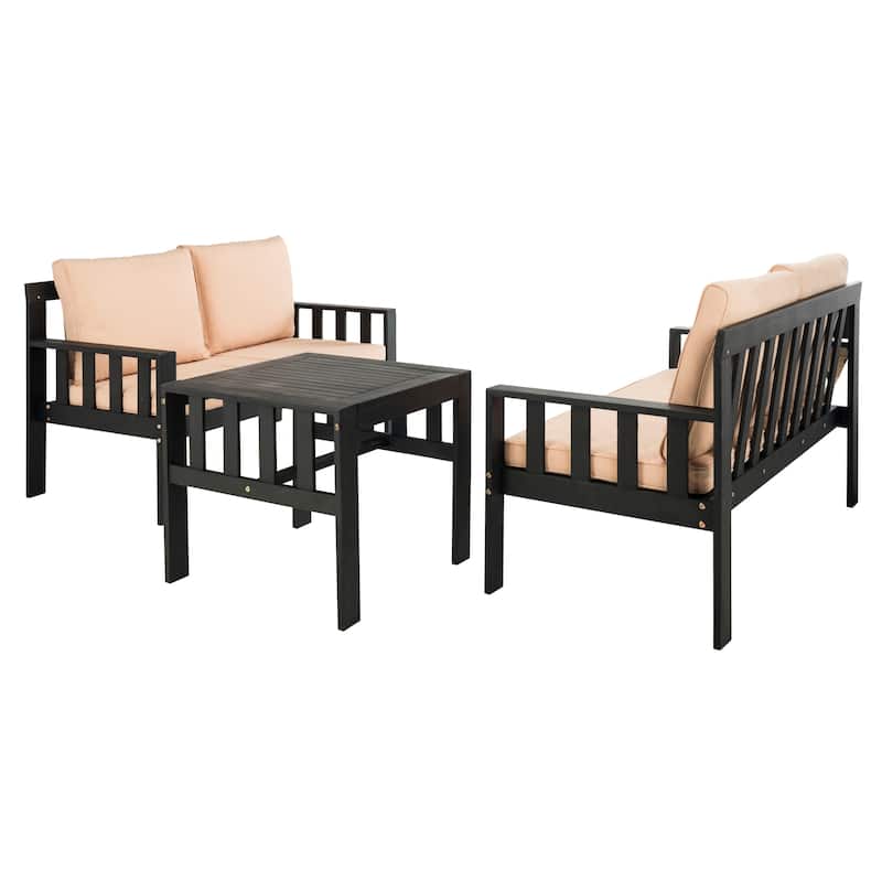 SAFAVIEH Outdoor Neha 3-Piece Living Set - 77W x 30D x 77H