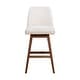 preview thumbnail 55 of 176, Amalie Upholstered Bar Stool, Swivel Counter Height Stool with Solid Wood Frame