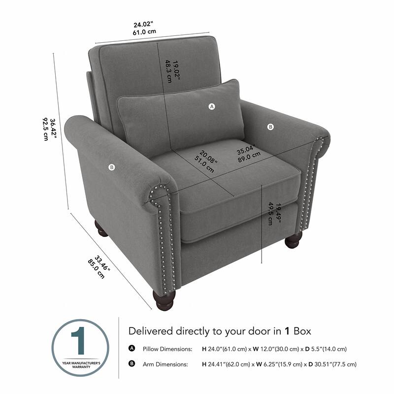 Coventry Accent Chair with Arms by Bush Furniture