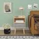 preview thumbnail 18 of 29, Wood Side Table with Collapsible Fabric Drawer and 2-Tier Storage for Kids and Adults