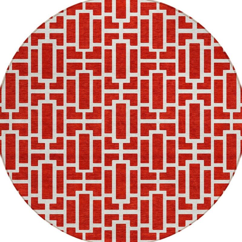 HomeRoots Geometric Transitional Rectangle Outdoor Rug