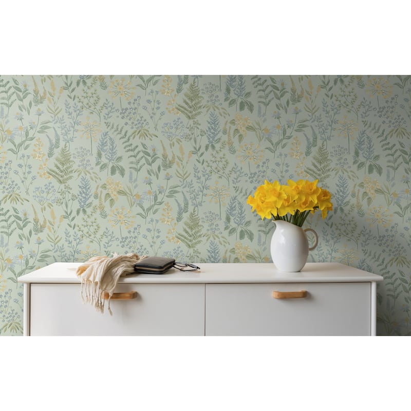 Floral Sprig Non-pasted Wallpaper – 396in x 20.8in