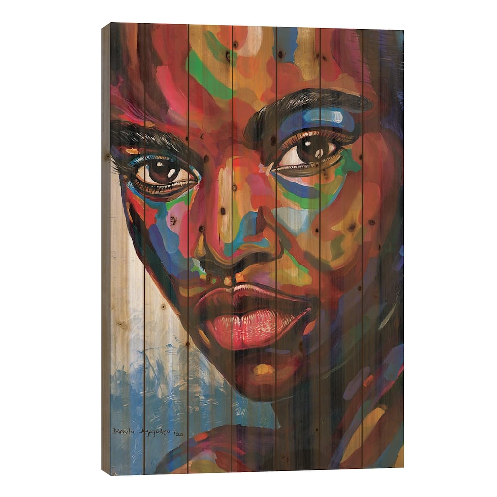State Of Mind Print On Wood by Damola Ayegbayo - Multi-Color