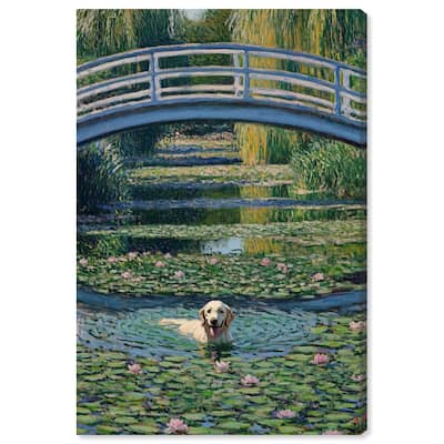 The Pond Under the Bridge Canvas by Art Remedy, Gallery Wrapped