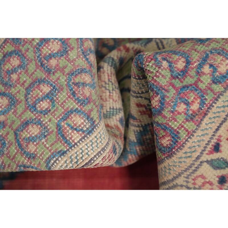 Hand Knotted Oriental 100% Wool Carpet Traditional Medallion Oranges & Rust Tabriz Area Rug - 6' 3'' X 4' 6''