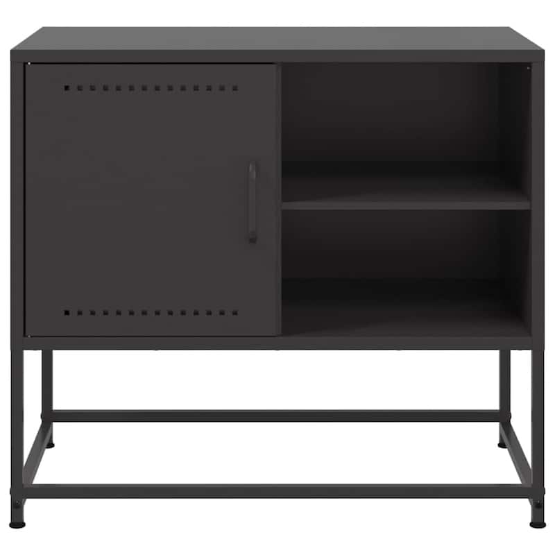 vidaXL TV Stand Entertainment Center Media Unit Living Room Furniture Steel - 15.4 x 26.8 x 23.8