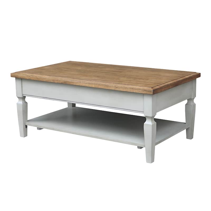 Vista Solid Wood Coffee Table - 48"W x 28"D x 20"H