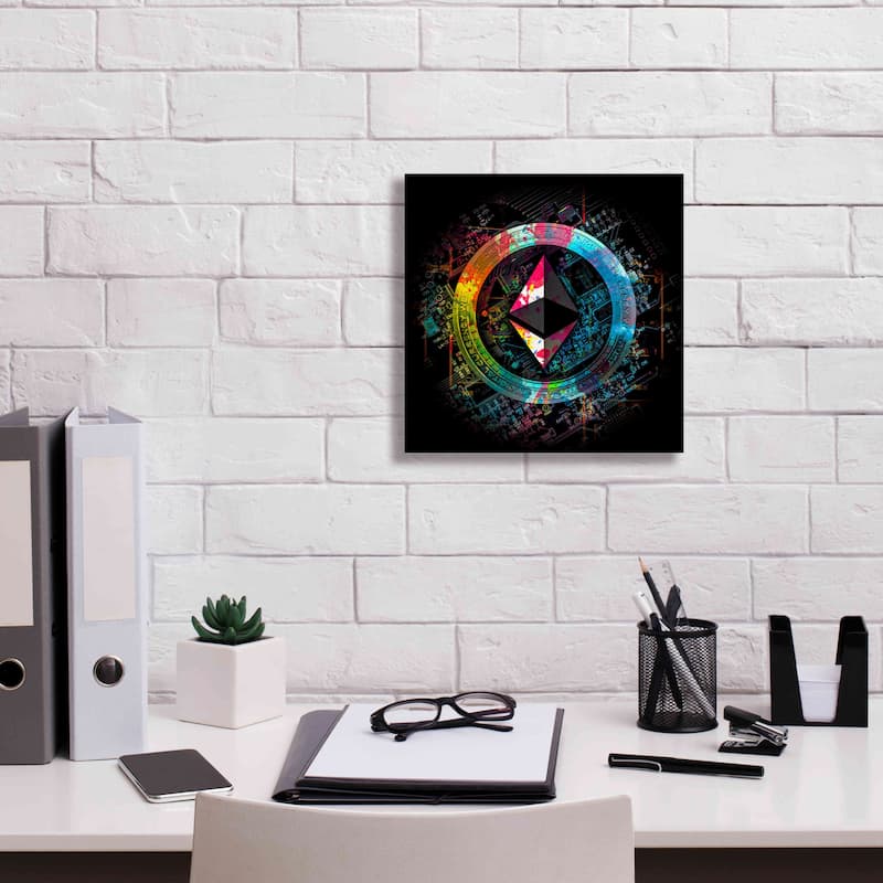 Epic Graffiti 'Ethereum Crypto Power' by Epic Portfolio Giclee Canvas Wall Art