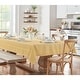 preview thumbnail 5 of 43, Elegance Plaid Jacquard Woven Tablecloth 52" w x 52" l - ribbon gold