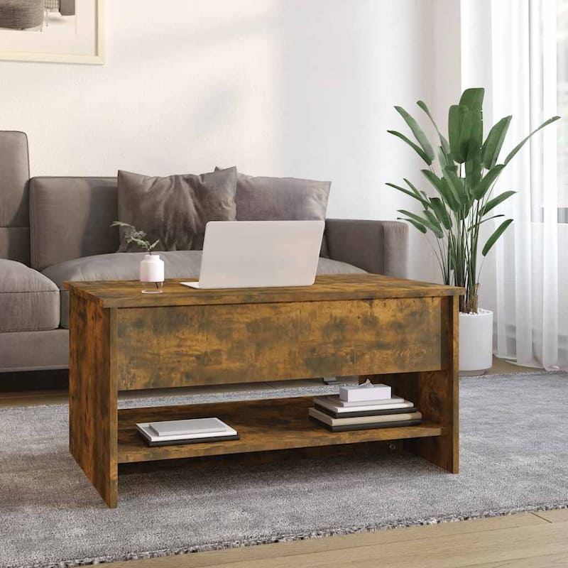 vidaXL Coffee Table Lift Top End Table Accent Side Sofa Table Engineered Wood - 31.5" x 19.7" x 16.7"