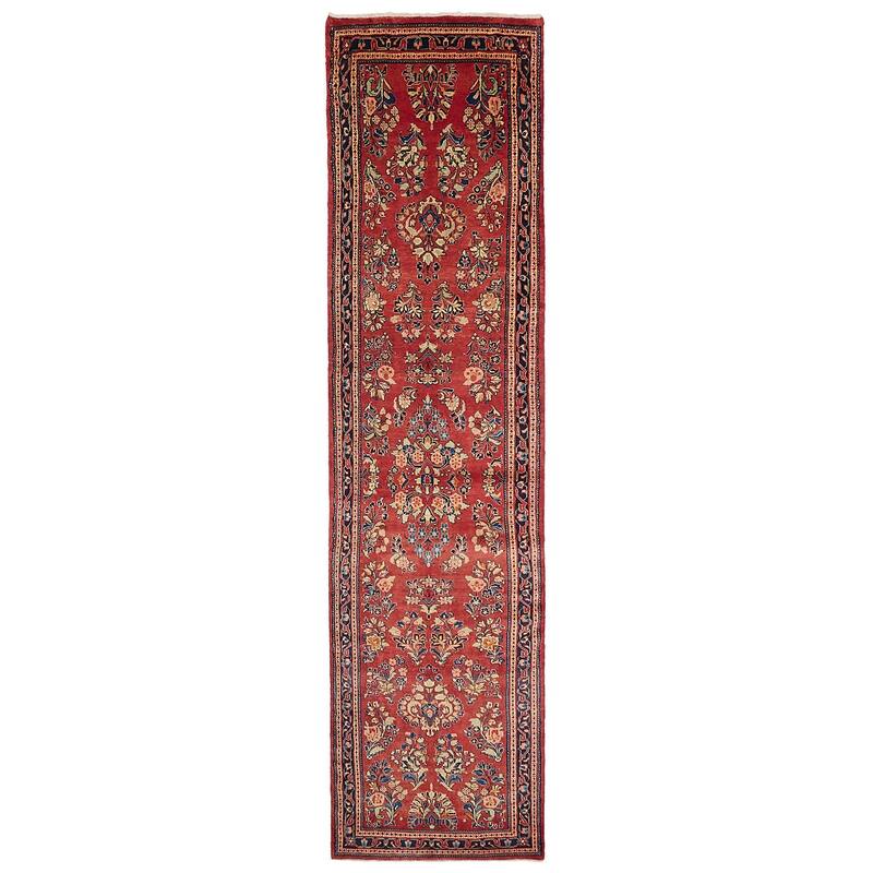 ECARPETGALLERY Hand-knotted Andelz Red Wool Rug - 3'0 x 13'0