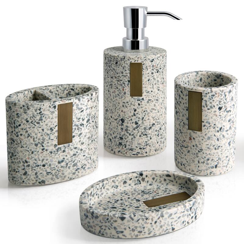 Lerrazzo 4-Piece Bathroom Accessory Set - 4 Piece Set