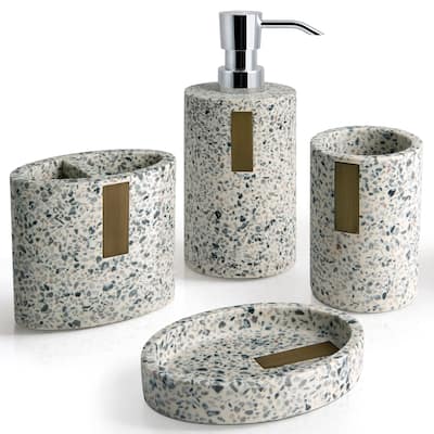 Lerrazzo 4-Piece Bathroom Accessory Set - 4 Piece Set