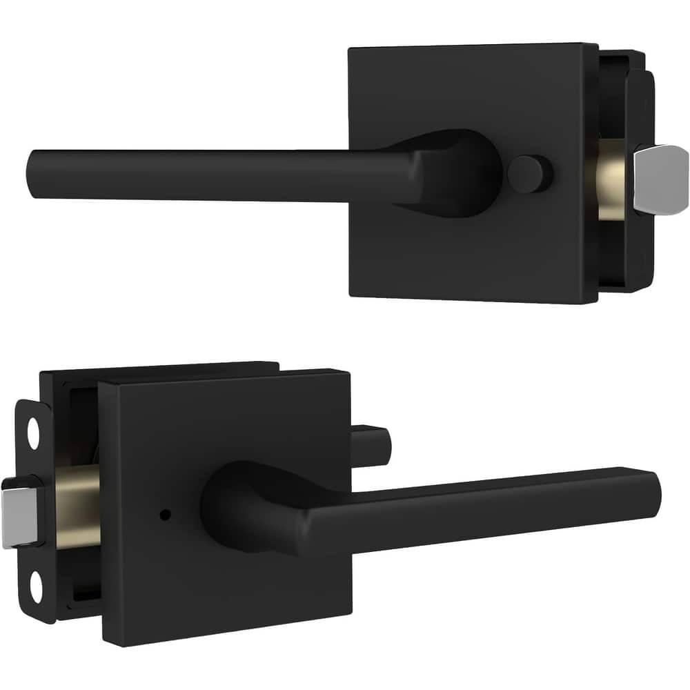 Mega Handles PRIME Privacy Flat Interior Door Lever for Hallway, Closet, and Bathroom I Reversible Keyless Door Lock
