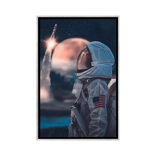 iCanvas "Forgotten Astronaut And Rocket Launch" by GEN Z Framed