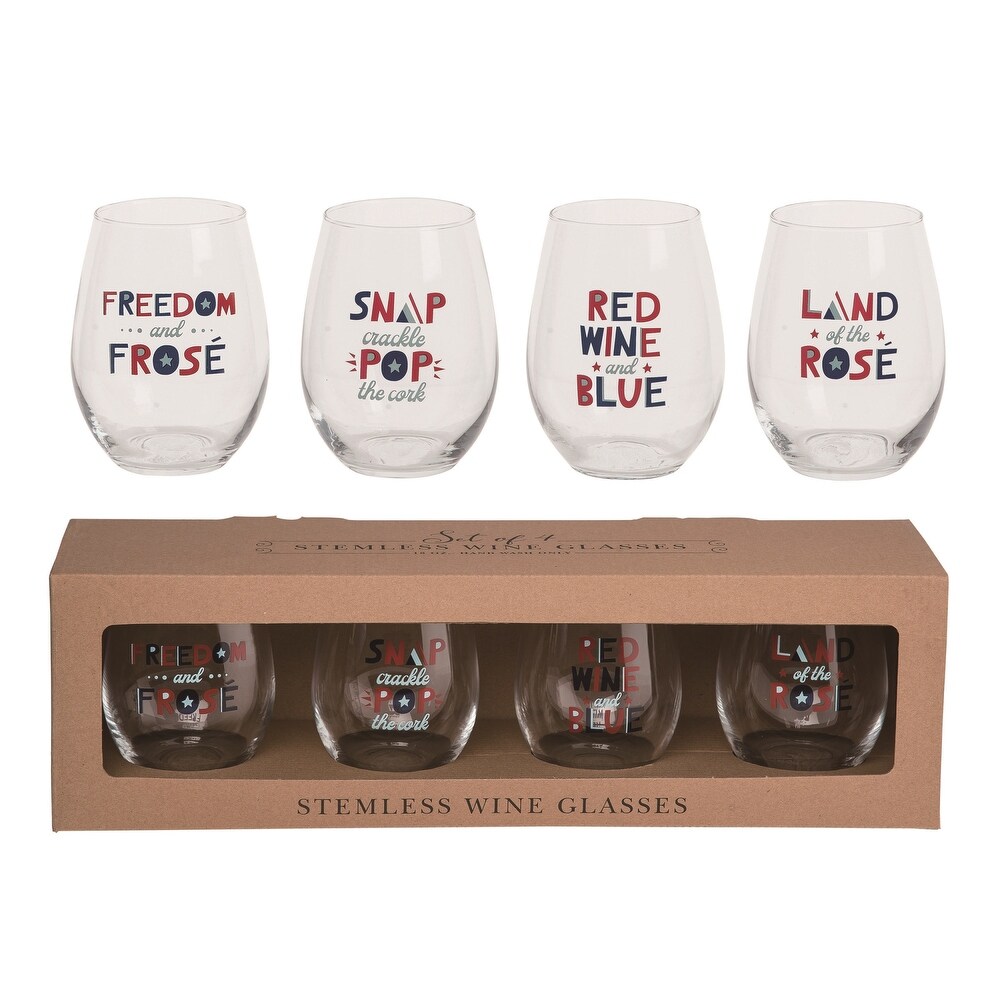 Fitz and Floyd Organic Band 20-oz Red Wine Glasses, Set of 4 - On