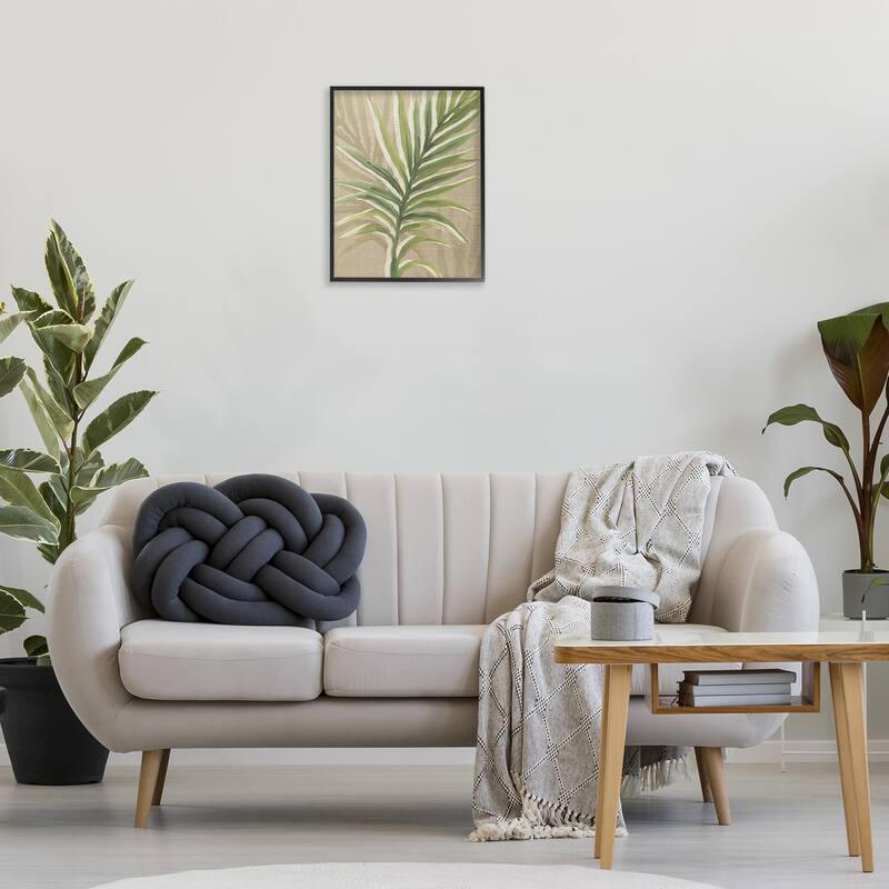 Stupell Rustic Palm Plant Framed Giclee Art Design By June Erica Vess