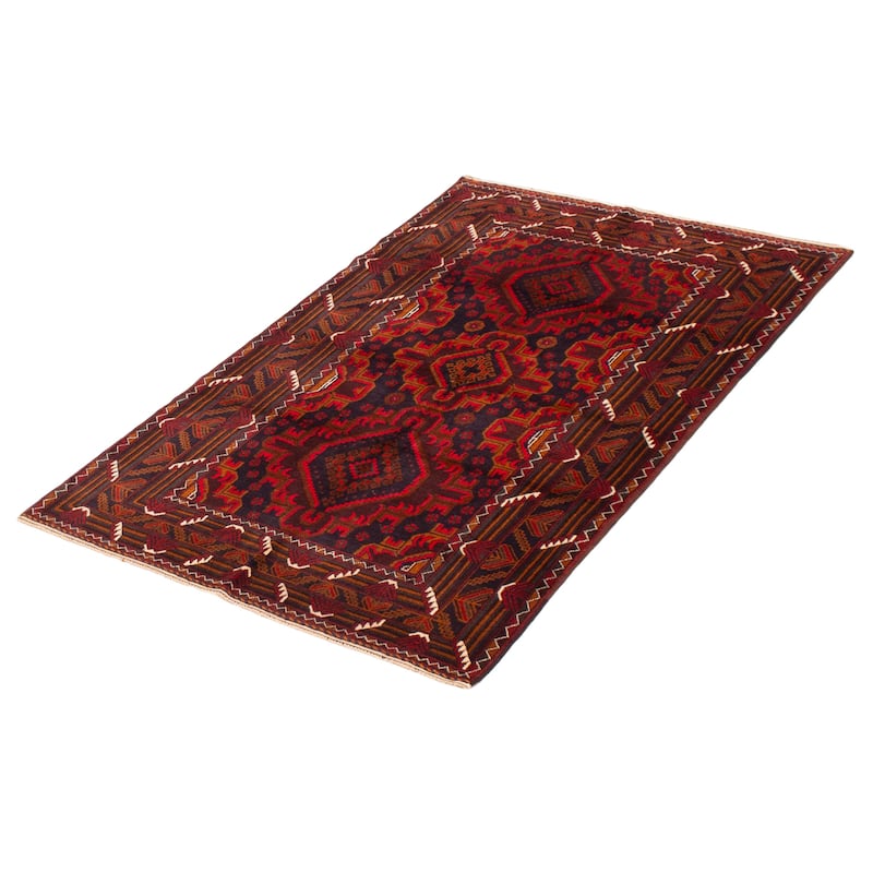Teimani Red Rug 3'11" x 6'4" - 3'11 x 6'4
