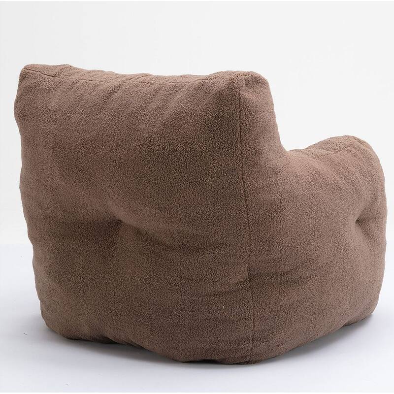 Soft Teddy Cloth Bean Bag Chair Tufted Foam Filling