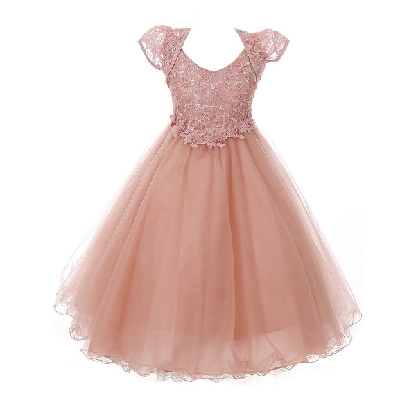 flower girl dusty rose dress