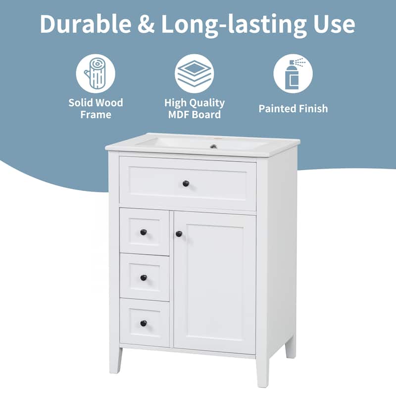 Modern Bathroom Vanity with Abundant Storage and Sturdy Construction