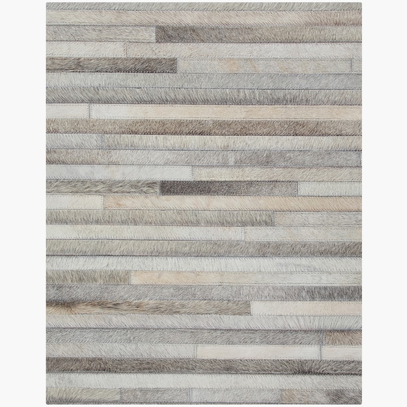 Ben Soleimani South American Cowhide Stripe Hand Woven Rug