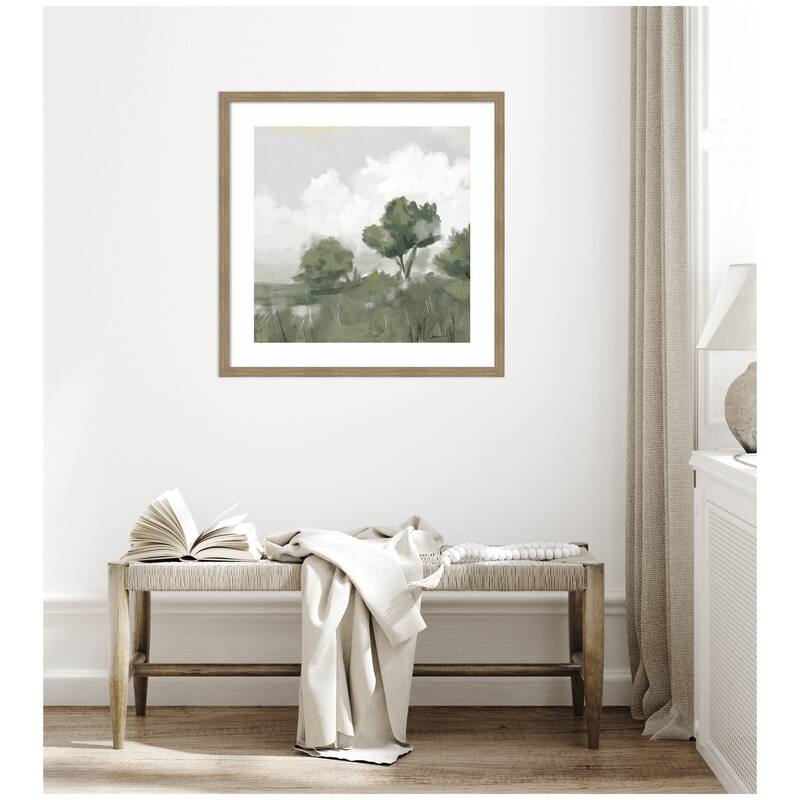 Kate and Laurel Shades of Olive No. 2 by Mary Sparrow Framed Wall Art Print