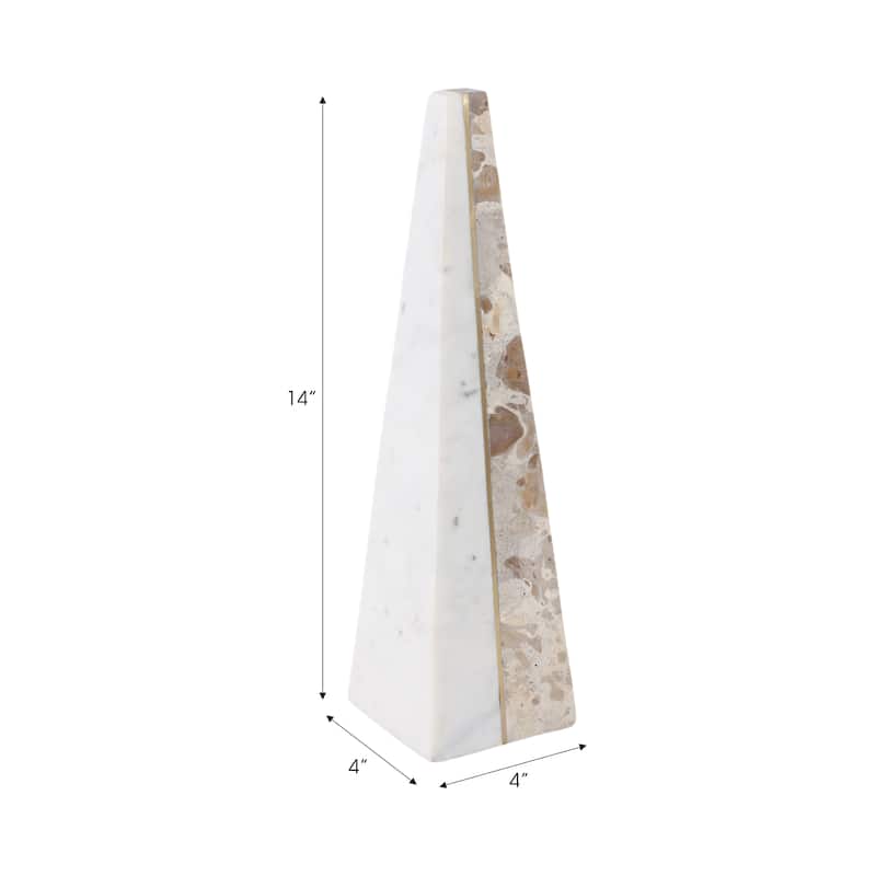 Stone Marble Decorative Object Modern Geometric Split Home Display