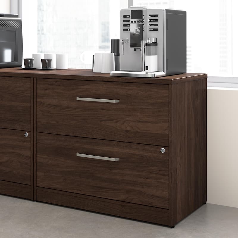 Bush Business Furniture Vista 2 Drawer Lateral File Cabinet - Black Walnut