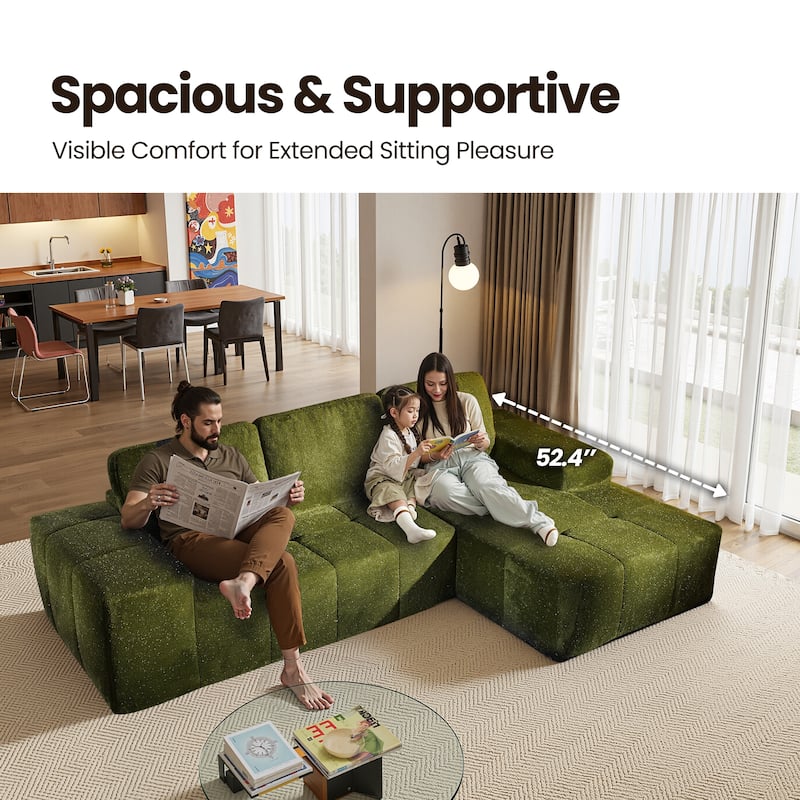 XIZZI Modular Sectional Sofa with L-Shape Chaise