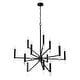 preview thumbnail 3 of 13, Hunter Sunjai 12-Light 3-Tier Candle Chandelier - Contemporary, Glam, Geometric