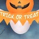 preview thumbnail 2 of 8, 3.4ft Halloween Inflatables Window Sticker Ghost with Orange Face, Halloween Decorations LED Yard Display