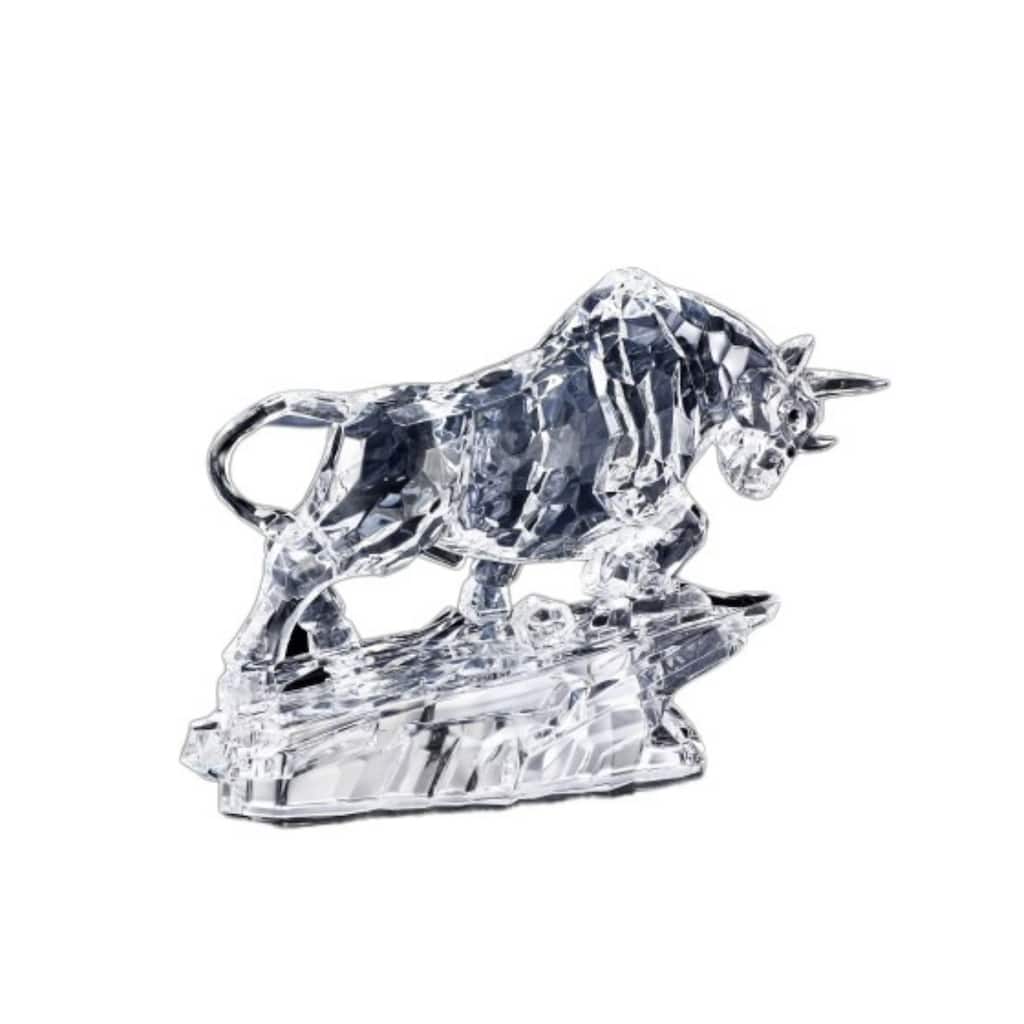LED Lighted Crystal Cut Bull Decoration - 14.25" - Set of 2